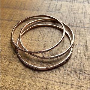 STELLA&DOT SET OF THREE ROSE GOLD BRACELETS